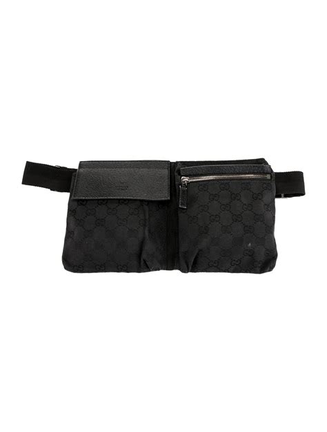 gucci belt bag black canvas|gucci belt bag the real.